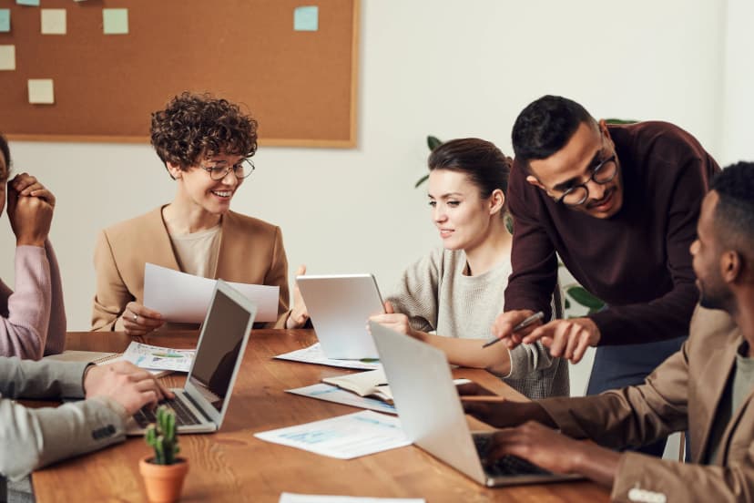 Professional HR team at work